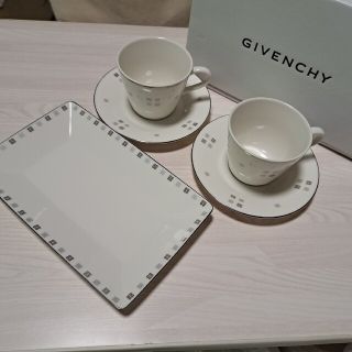 ジバンシィ(GIVENCHY)の‼️大幅値下げしました‼️ジバンシィ　トレー付きペアコーヒーセット(グラス/カップ)