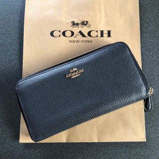 コーチ(COACH)のcoach  長財布　　黒、無地、ゴールド　値下げ(財布)