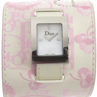 ディオール(Dior)の【Dior】ディオール マリス D78-109 ステンレススチール×レザー シルバー クオーツ アナログ表示 レディース ホワイトシェル文字盤 腕時計(腕時計)