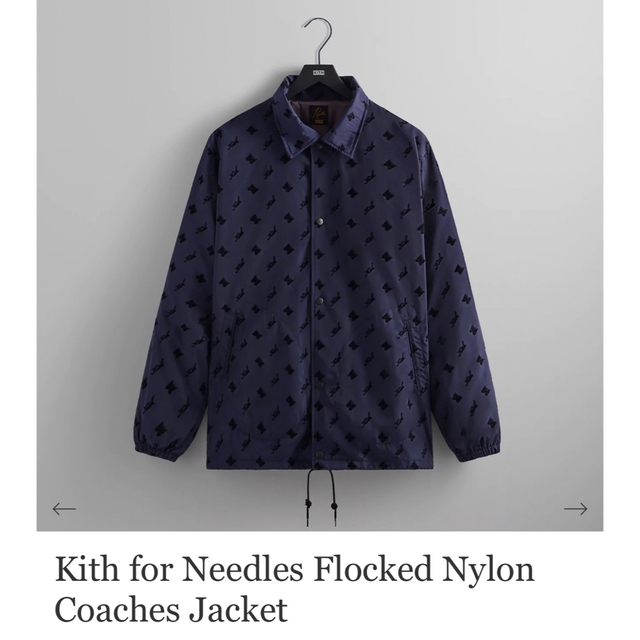 KITH × NEEDLES COACH JACKET NAVY XLサイズ