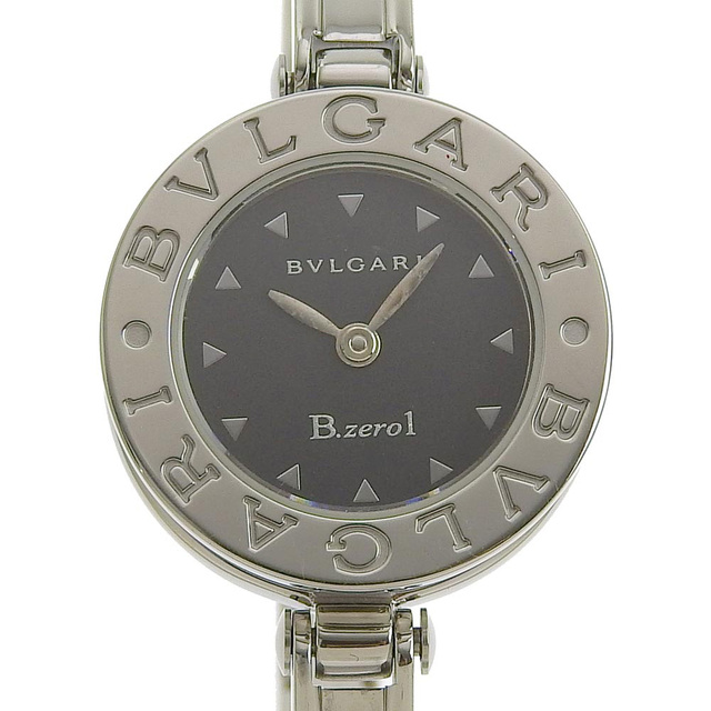 BVLGARI - 【BVLGARI】ブルガリ B-zero1 ビーゼロワン BZ22S ステンレススチール シルバー クオーツ アナログ表示 レディース 黒文字盤 腕時計
