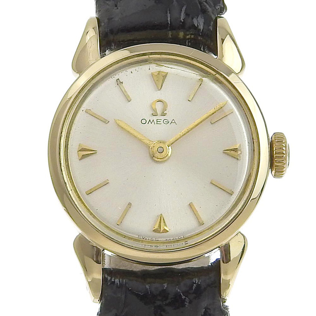 OMEGA - 【OMEGA】オメガ cal.620 金メッキ ゴールド 手巻き レディース シルバー文字盤 腕時計