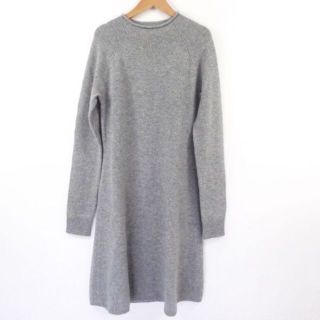 セオリー(theory)のTheory セオリー 長袖モックネックワンピース グレー系 S カシミヤ100％ レディース AO578A6(ミニワンピース)