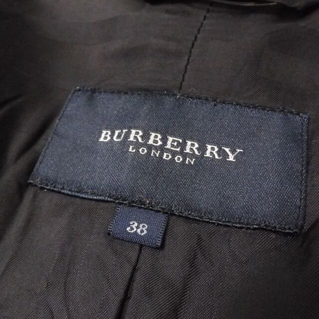 BURBERRY(バーバリー)のBURBERRY バーバリー ライダースジャケット ブラック系 38 ラムレザー100％ レディース AO584B1 レディースのジャケット/アウター(ロングコート)の商品写真