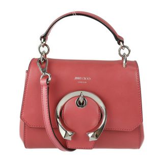 ジミーチュウ(JIMMY CHOO)のJIMMY CHOO ジミーチュウ  マデリン トップハンドル ハンドバッグ    カーフレザー ピンク系 シルバー金具  2WAY ショルダーバッグ ミニバッグ 【本物保証】(ハンドバッグ)