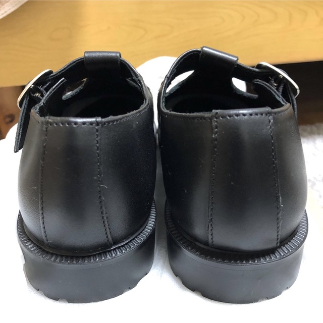KLEMAN(クレマン)のクレマンDAISY Tストラップ付きレザーシューズ　黒　DAISY-EN-347 レディースの靴/シューズ(ローファー/革靴)の商品写真