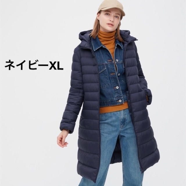 新品★ユニクロ ロングダウンコート XXL ネイビー