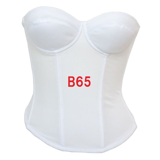 【訳あり】B65・白◆ブライダルインナー ビスチェ　+　タップパンツ レディースの下着/アンダーウェア(ブライダルインナー)の商品写真