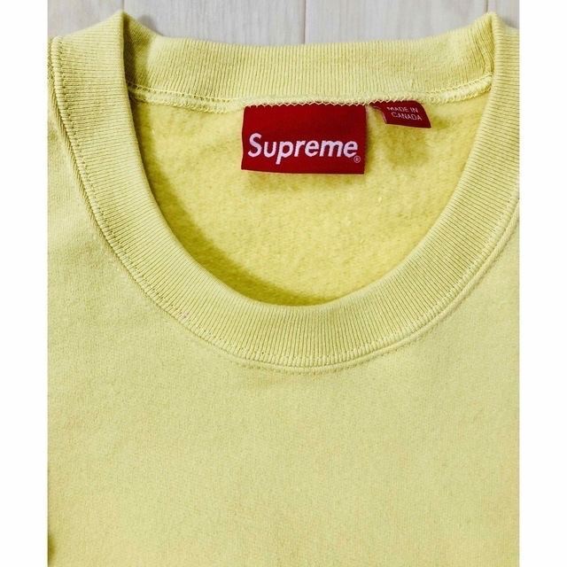 Supreme Box Logo Crewneck Pale Yellow