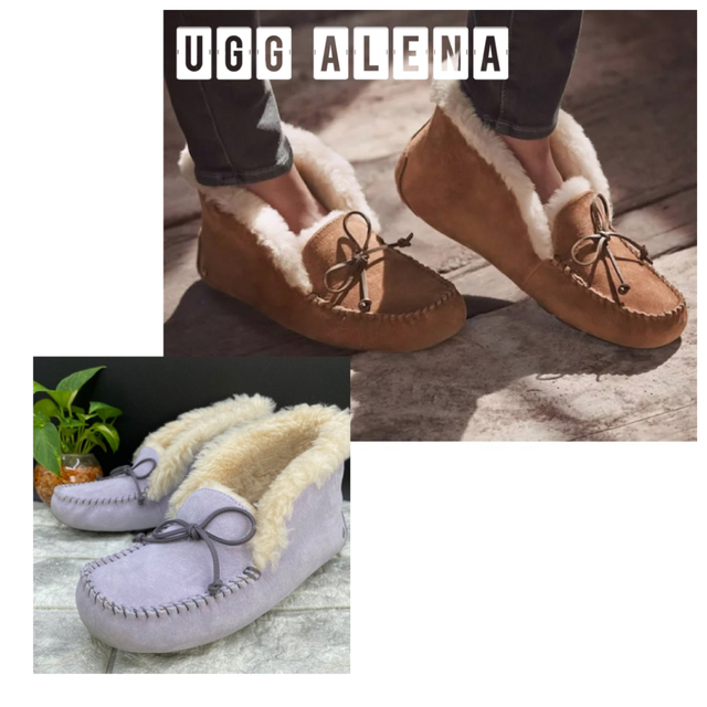 ✨美品 UGG ALENA アグ アレーナ モカシン スリッポン 2way 本革