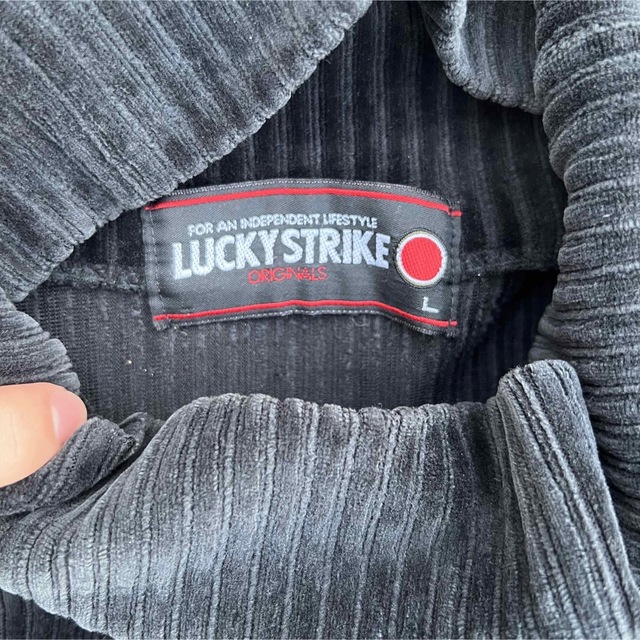 ART VINTAGE - used lucky strike 黒 コーデュロイ タートルネック