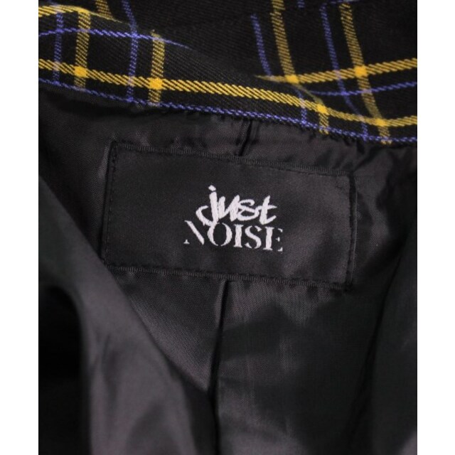 JUST NOISE ライダース 2(M位) ダークグレーx黄x青(チェック) 【古着】【中古】 メンズのジャケット/アウター(ライダースジャケット)の商品写真