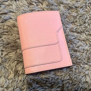 MARNI 三つ折り財布 箱,巾着付き ピンク カーキ グリーン