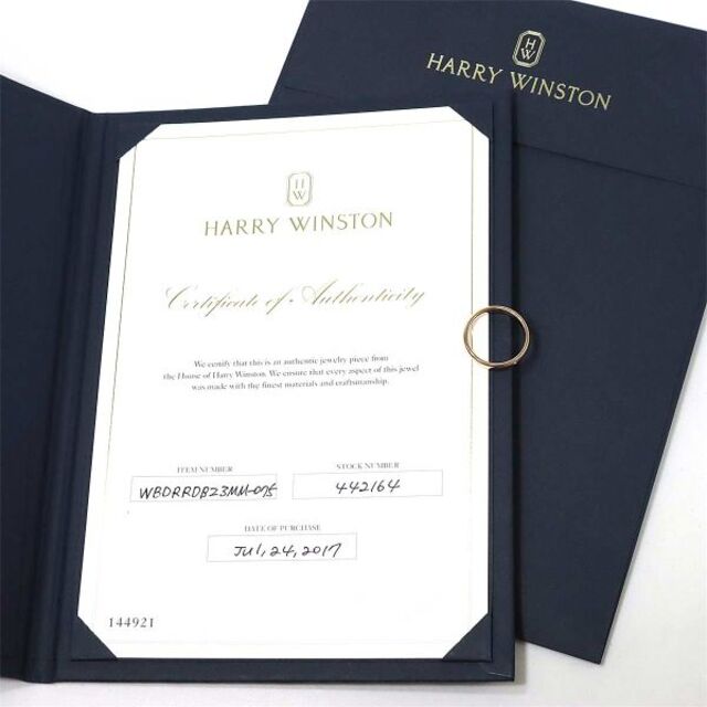 HARRY WINSTON(ハリーウィンストン)のハリー ウィンストン HARRY WINSTON ラウンド 15号 リング ダイヤ 1P K18 PG ピンクゴールド 750 指輪【証明書付き】VLP 90177138 レディースのアクセサリー(リング(指輪))の商品写真