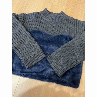 クリスプ(Crisp)の【ほぼ新品】Crisp♡ファー付きニット(ニット/セーター)