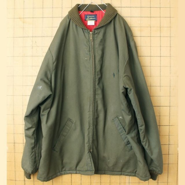 メンズ70s USA製OSHKOSHファラオワークジャケット グリーンXL aw128