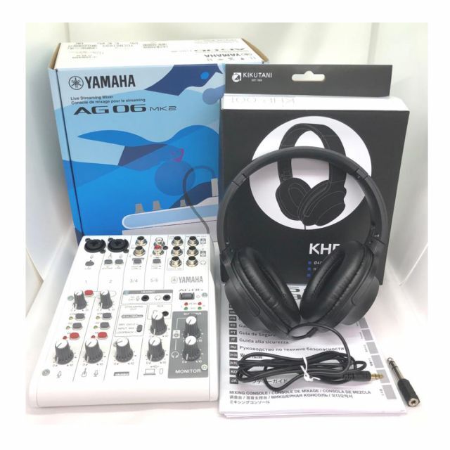 YAMAHA  AG06MK2 W + KHP001 ヘッドホン