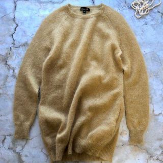 A 美品 ドゥロワー ラメ入りふんわりニット モヘア キャメルカラー
