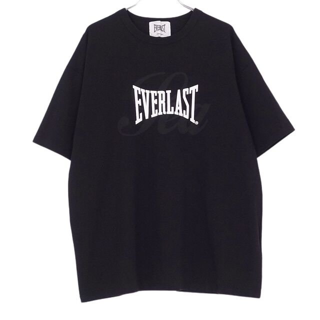 極美品 ウィンダンシー×エバーラスト WIND AND SEA×EVERLAST Tシャツ カットソー 半袖 ラバープリント ジャージー トップス メンズ M ブラック/ホワイト