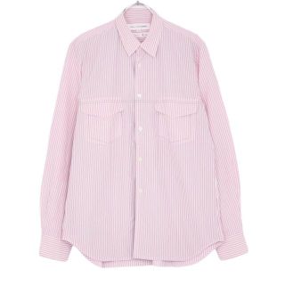 コムデギャルソン(COMME des GARCONS)のコムデギャルソン COMME des GARCONS SHIRT シャツ ロングスリーブ ストライプ柄 コットン トップス メンズ S ピンク/ホワイト(シャツ)