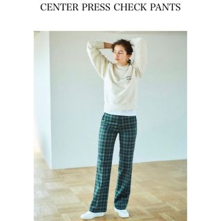 シンゾーン(Shinzone)のちぃちゃん様center press check pt◎(カジュアルパンツ)