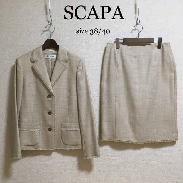 SCAPA - 【未使用に近い】SCAPA* スカートスーツ 絹混 上質 入園式 ...