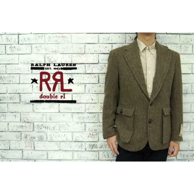 RRL(ダブルアールエル)の正規品 RRL ハリス ツイード テーラードジャケット ダブルアール イタリア製 メンズのジャケット/アウター(テーラードジャケット)の商品写真