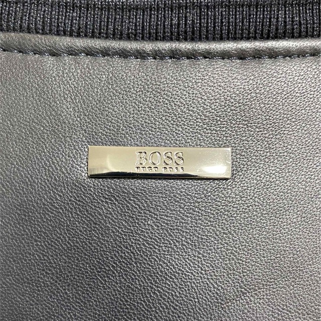 HUGO BOSS(ヒューゴボス)のサル様【美品/定価14万】ヒューゴボス　ラムスキンボンバージャケット メンズのジャケット/アウター(レザージャケット)の商品写真