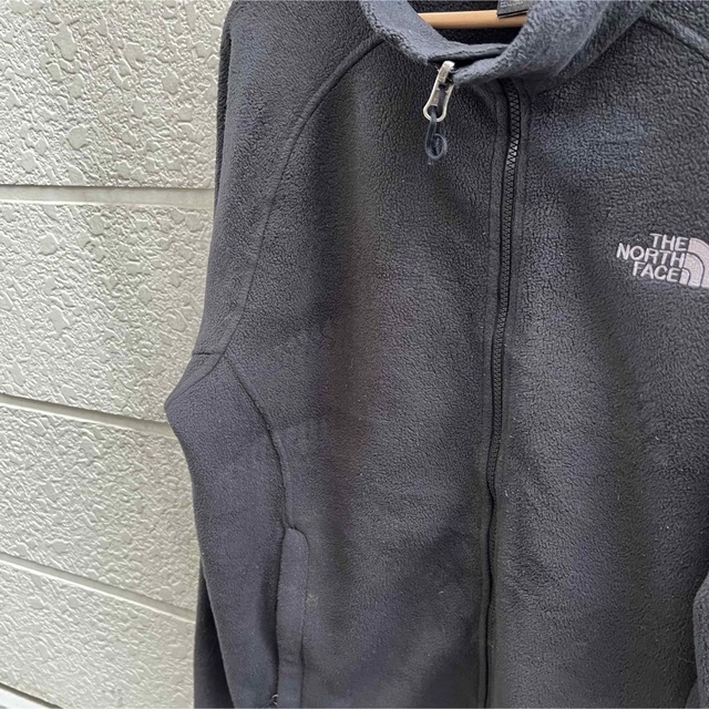 THE NORTH FACE(ザノースフェイス)のUSED USA古着 ノースフェイス フリースジャケット フルジップ ブラック メンズのジャケット/アウター(ブルゾン)の商品写真