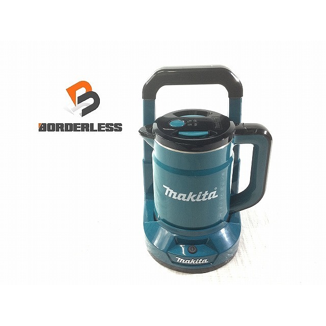 ☆美品☆makita マキタ 18V+18V＝36V 充電式ケトル KT360D 本体のみ 容量0.8L 青/ブルー ポータブル湯沸かし器 アウトドア キャンプ 63136