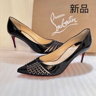 クリスチャンルブタン(Christian Louboutin)のルブタン　スタッズ　ポインテッドトゥ　黒　ハイヒール　パンプス　サンダル　靴(ハイヒール/パンプス)