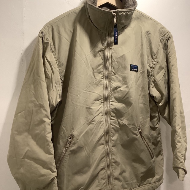 90s L.L.Bean ハーフジップ ナイロンジャケット カーキベージュ