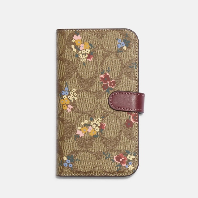 COACH iPhone 14 PRO 手帳型　ケース シグネチャー 花柄 新品