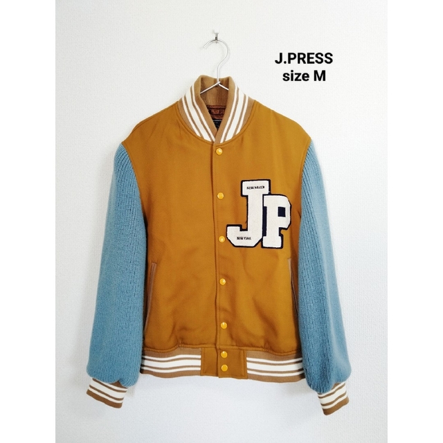 J.PRESS MEN ジェイプレス スタジャン バーシティジャケット 袖ニット