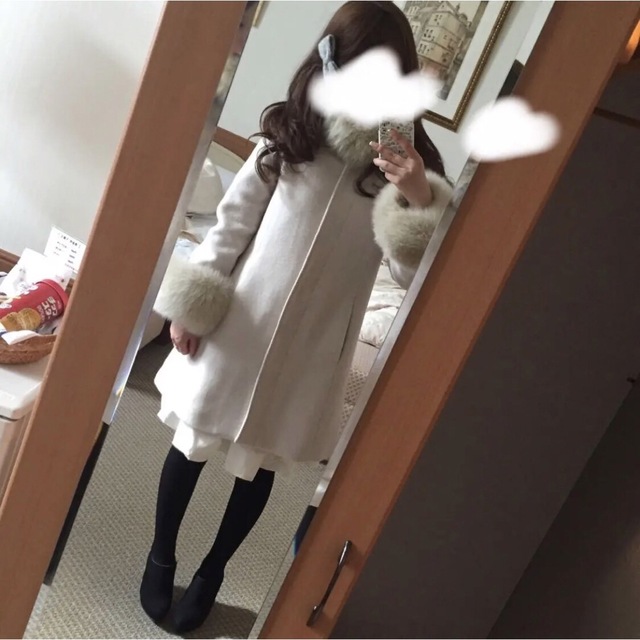 最終値下げ⭐️ snidel フォックスファー付きガーリーコート⭐️美品 コート | フリマアプリ ラクマ