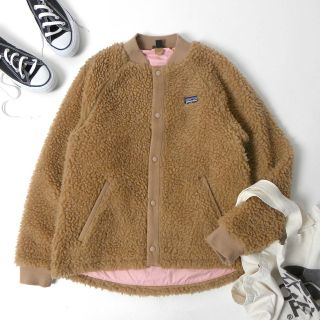 パタゴニア(patagonia)のパタゴニア ガールズレトロXボマージャケット ボアブルゾン 厚パイルフリースXL(ブルゾン)