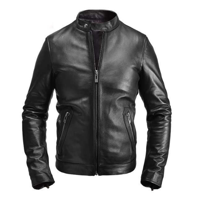 Sサイズ 高級 山羊革 ライダース ジャケット メンズ ゴートレザー アウター メンズのジャケット/アウター(ライダースジャケット)の商品写真
