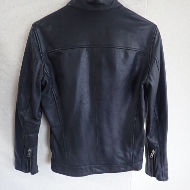 Sサイズ 高級 山羊革 ライダース ジャケット メンズ ゴートレザー アウター メンズのジャケット/アウター(ライダースジャケット)の商品写真