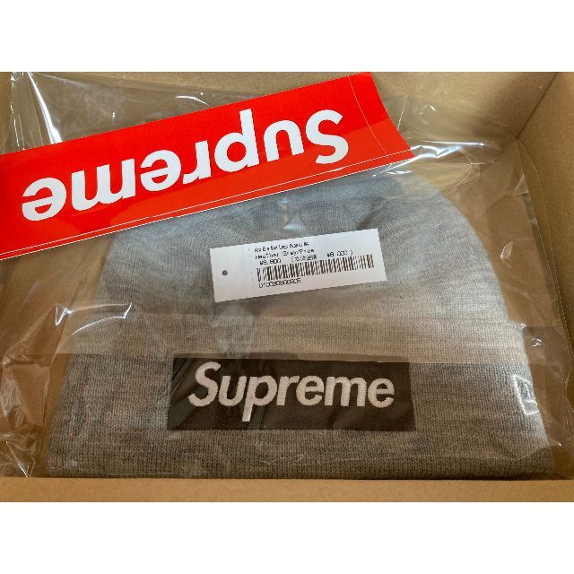 Supreme New Era Box Logo Beanie グレー