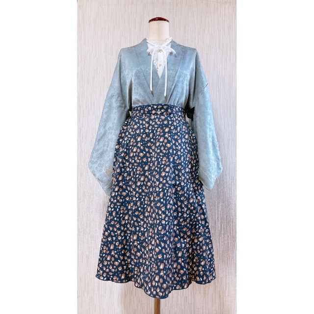 展示品 ◇和洋 きものコーデ◇ セット売り ブルーグレー系 展示品 ◇和洋 きものコーデ◇ セット売り ブルーグレー系