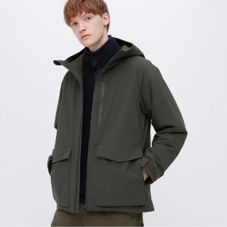 ユニクロ(UNIQLO)の新品未開封　ユニクロ　ハイブリッドダウンパーカ　4XL ダークグリーン　パーカー(ダウンジャケット)