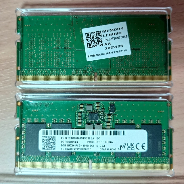 PCパーツメモリー DDR5 SODIMM PC5-4800 2x8GB (16GB)