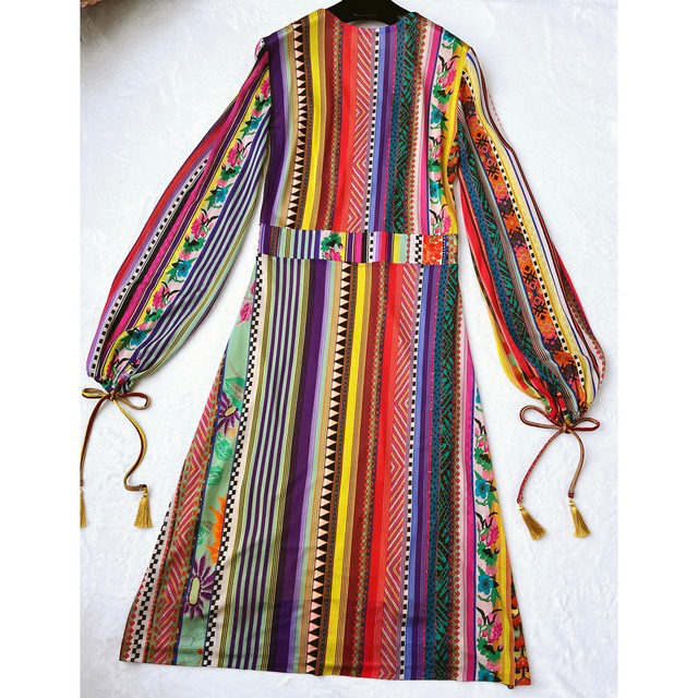紫③ 本日終了 値下げ セール☆極美品 ETRO エトロ 洗練 春 ドレス