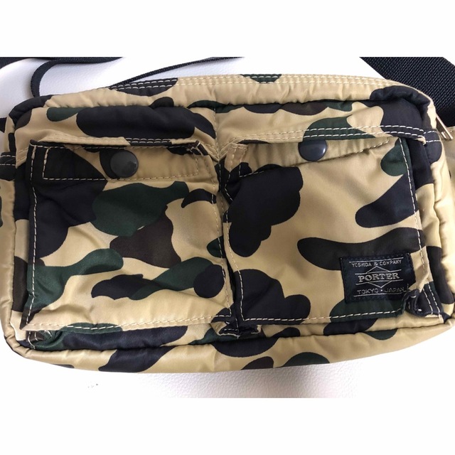 BAPE PORTER エイプタンカー イエローカモ - ショルダーバッグ