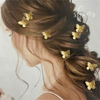 ヘッドドレス　ヘアアクセサリー　髪飾り　蝶々　バタフライ　ブライダル　結婚式(ヘッドドレス/ドレス)