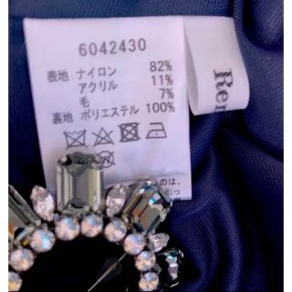 Rene 年高級ウール入りツイードワンピース 極美品 foxey