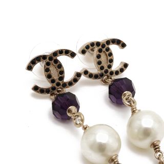 CHANEL - シャネル ココマーク フェザー パールピアス (12240324)の