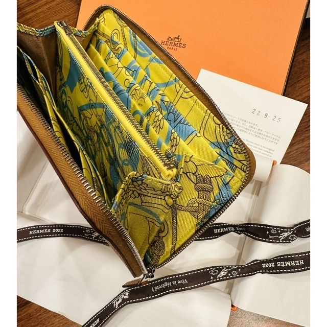 新品】エルメス アザップシルクイン ロングラウンドファスナー 長財布