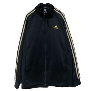 アディダス(adidas)の古着 "adidas" ゴールド3ライン トラックジャケット(ジャージ)