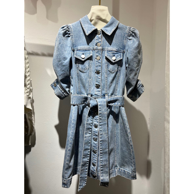 Alice+Olivia(アリスアンドオリビア)の❤️★Alice olive 23新作新品   デニムワンピース　ロングコート レディースのワンピース(ひざ丈ワンピース)の商品写真